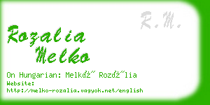 rozalia melko business card